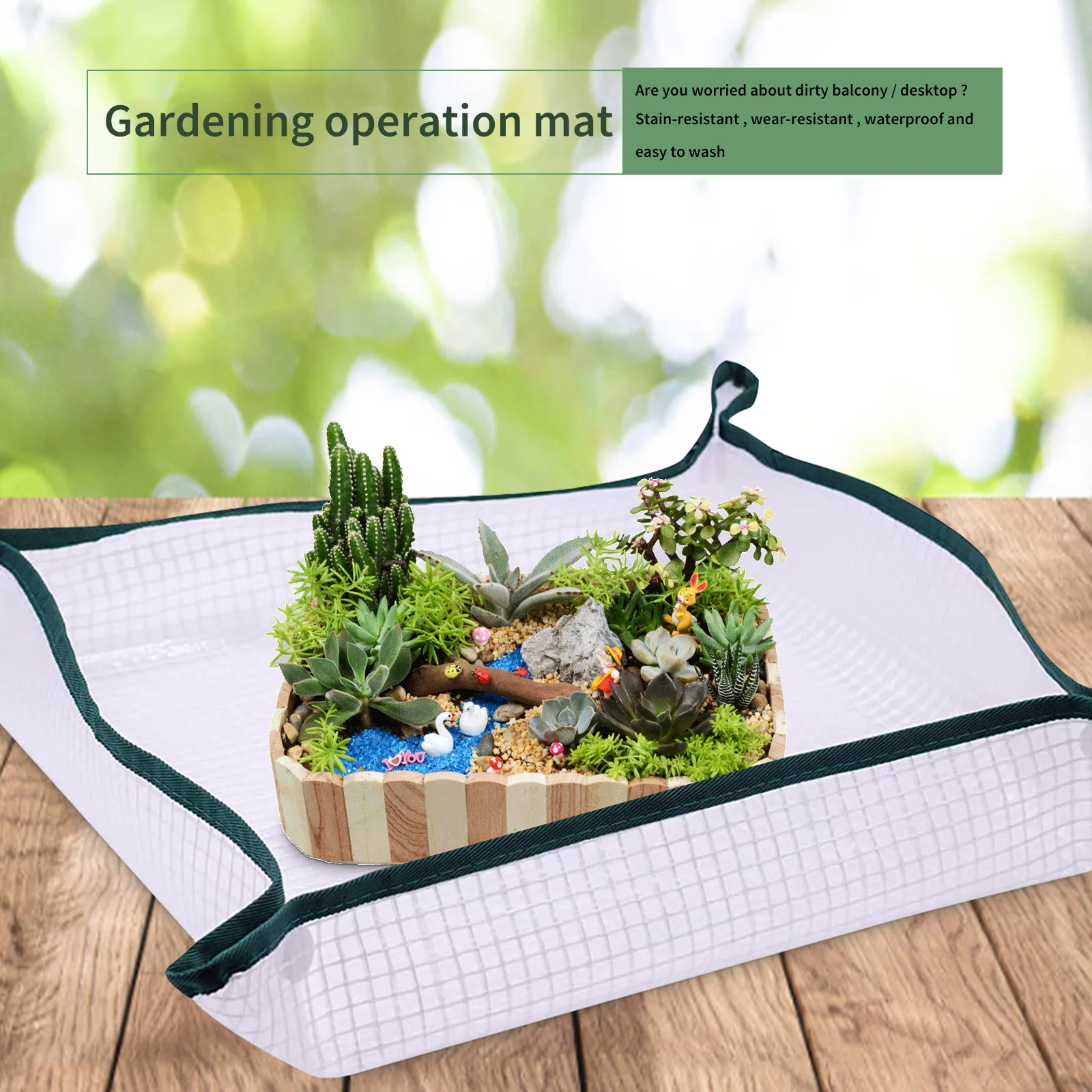 Foldable Planting Mat Gardening Potting Mats Waterproof Dust Proof Repotting Mat Transplanting Pad Flower Plant Pots Pads hanging flower pots