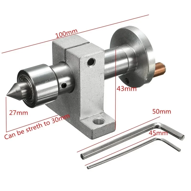 Adjustable Double Bearing Live Centre Metal Revolving With 2pcs Wrenches DIY Accessories Mini Lathe Machine lathe spare part lathe center head 1 Set