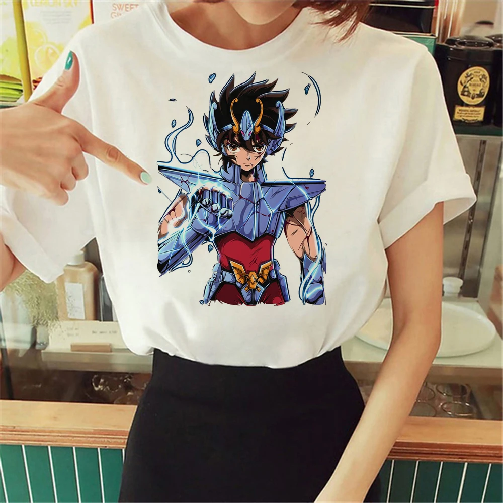 Saint Seiya Tee Women Manga Tshirt Girl Comic Designer Clothes