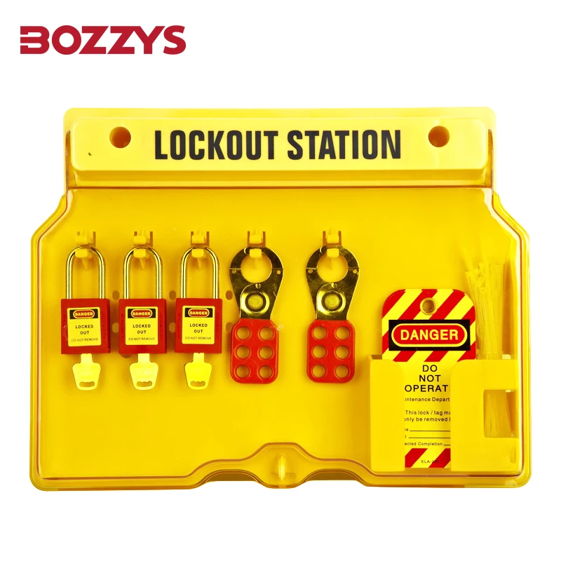 

BOZZYS Hot Selling Lockout Tagout Station Kit for OSHA-compliant Lockout Safety Program Suitable to Overhaul of Equipment