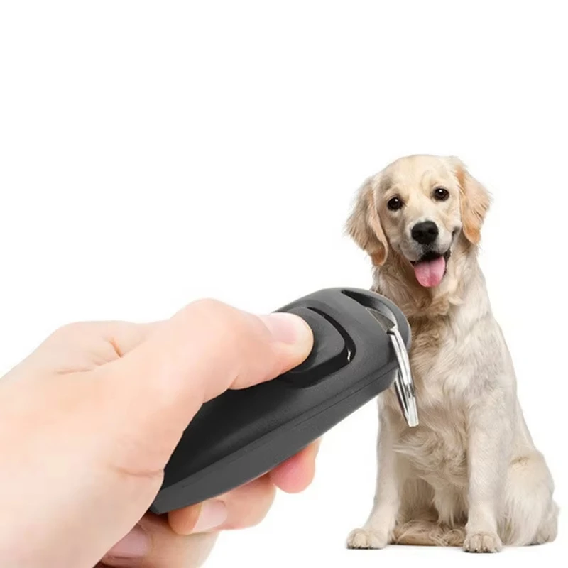 Pet Dog Clicker 2 In 1 Training Aid Tool