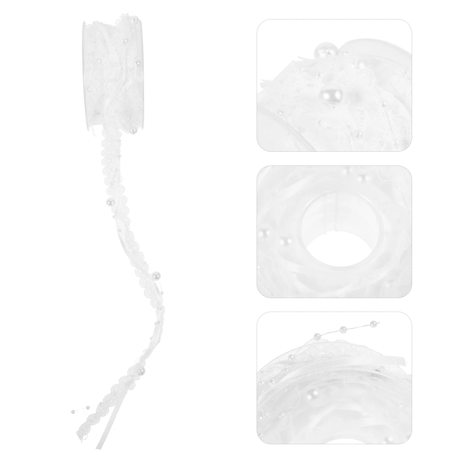 

Pearl Chain Ribbon Christmas Garlands DIY Beaded Design Decorative Belt Wreath Hairpin Accessory Lace Necklace Making Supply