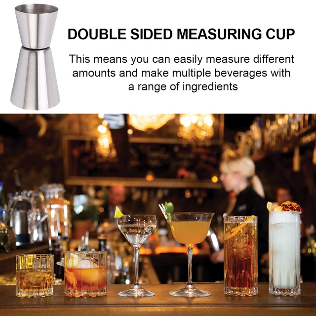 stainless steel double single shot measure