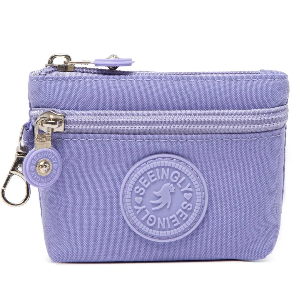 Sleek Women's Nylon Waterproof Wallet with Keychain & Coin Holder