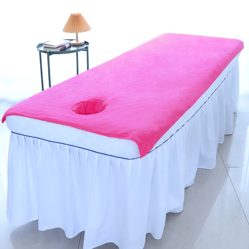 Beauty Bedsheet Cosmetic Salon Sheets Massage Treatment Soft Sheets Spa SPA Bed Table Cover Sheets with Hole 5