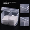 Cotton Pads Swab Nail Wipes Makeup Brushes Organizer Storage Box Holder Container Case Independent Double-Compartment 2