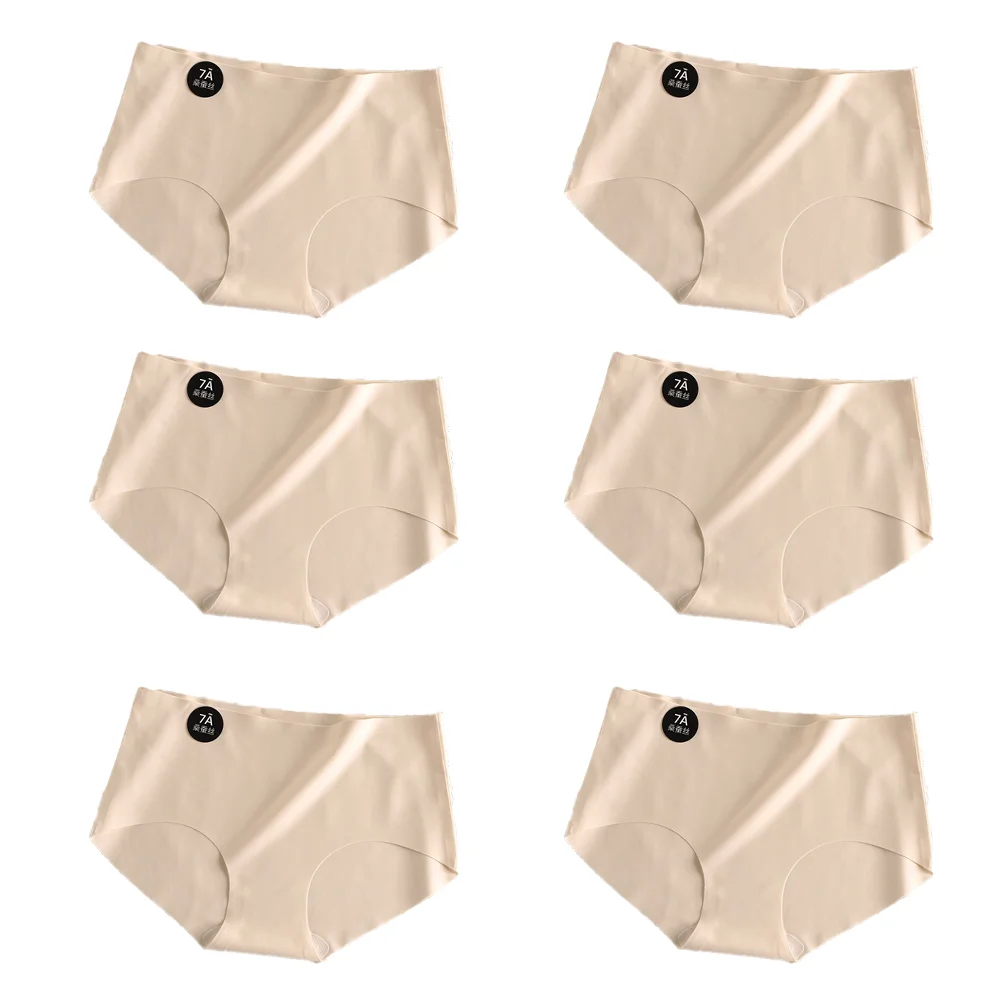6 قطعة سراويل الحرير التوت سلس المرأة رقيقة جدا ال...