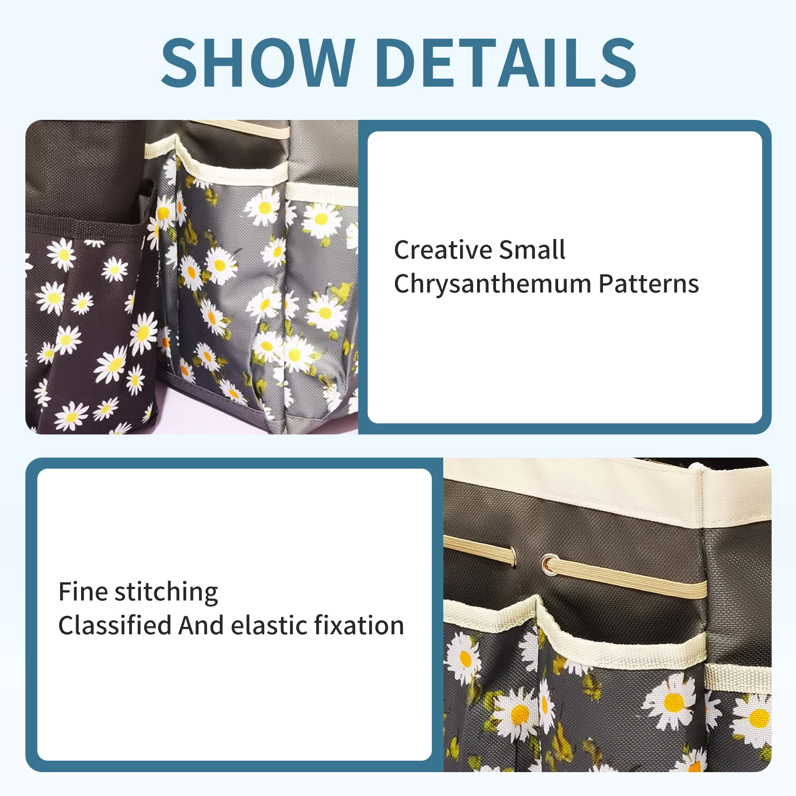 Spacious & Durable Oxford Cloth Tote with 8 Organizer Pockets for Versatile Storage