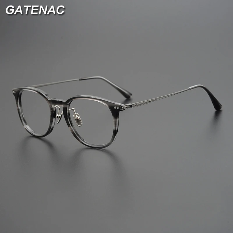 

Vintage Acetate Titanium Glasses Frame Men 2023 New Prescription Myopia Optical Eyeglasses Frame Male Women Luxury Brand Eyewear