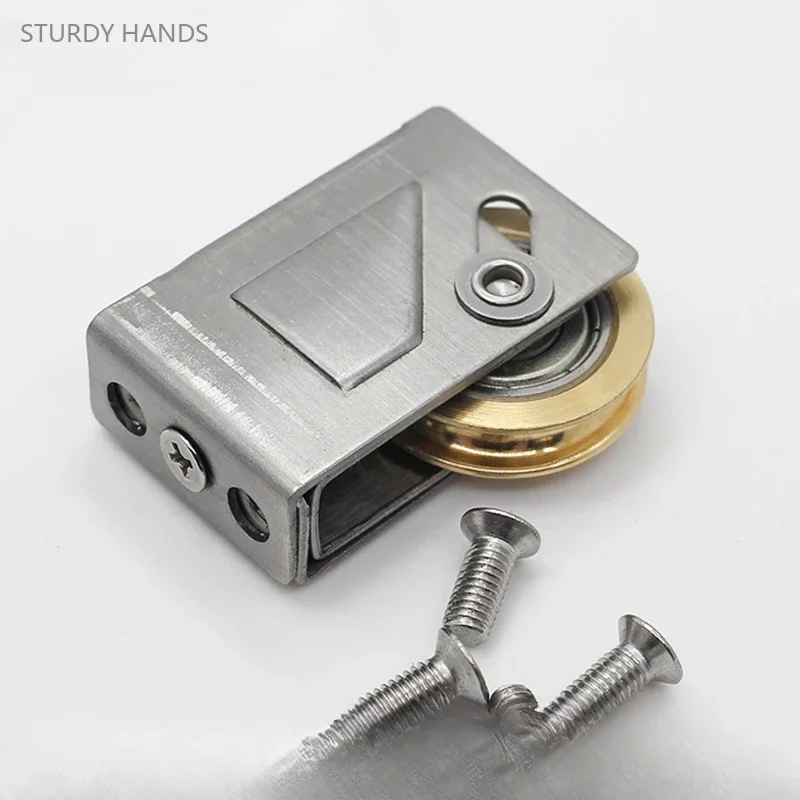 2PCS stainless steel copper wheel 70 type old-fashioned aluminum alloy sliding door and window pulley track roller sliding door rollers window pulley