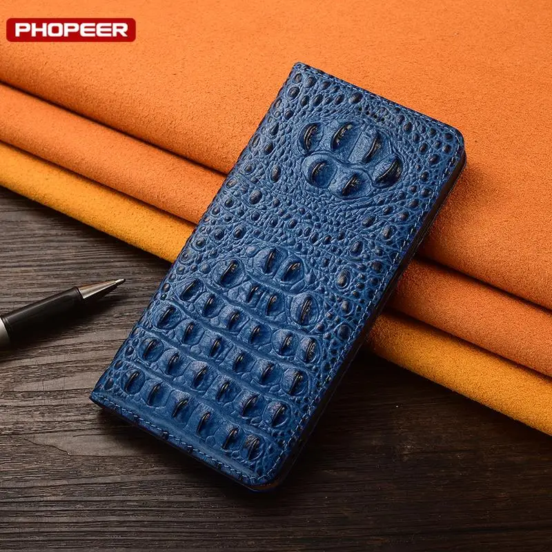 Premium Genuine Leather Flip Wallet Cover for iPhone - Elegant Book Design