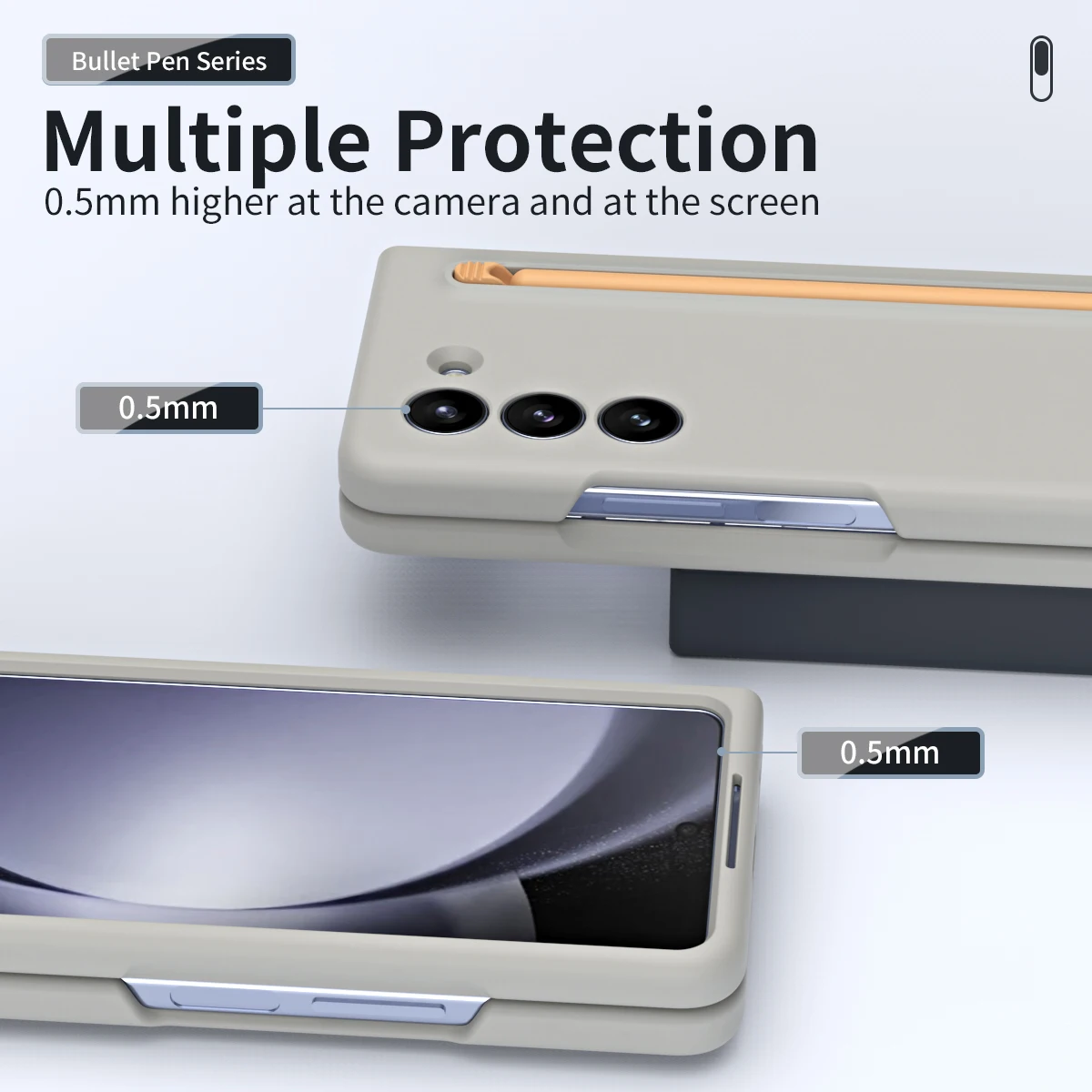 حافظة حماية لهاتف سامسونج Z Fold5 Fold4 Fold3 بلون...