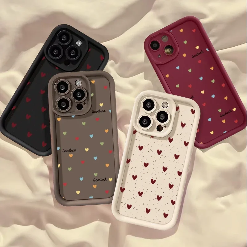 Spots Love Heart Soft TPU Fashion Phone Case Cover