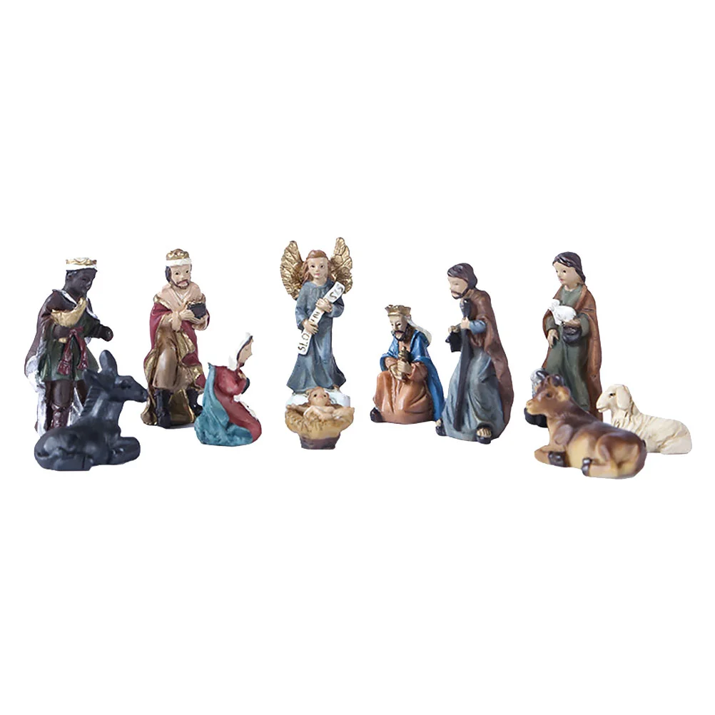 

Nativity Sculpture Decorative Artware House Decorations for Home Collection Gift Religious Statues Model Adornment Number