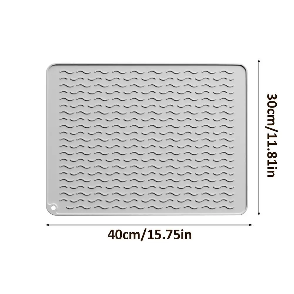 Silicone Draining Board Mat Folding Non-Slip Dish Drying Mat 40X30cm Large  Drain Pad Heat Resistant Pot Pad Countertop Drip Tray - AliExpress