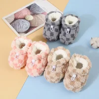 Autumn Winter Baby Snow Boots Newborn Girls Boys Warm Shoes Toddler Soft Sole Plush Floor Shoes Infant Toddler Cotton Boots 1