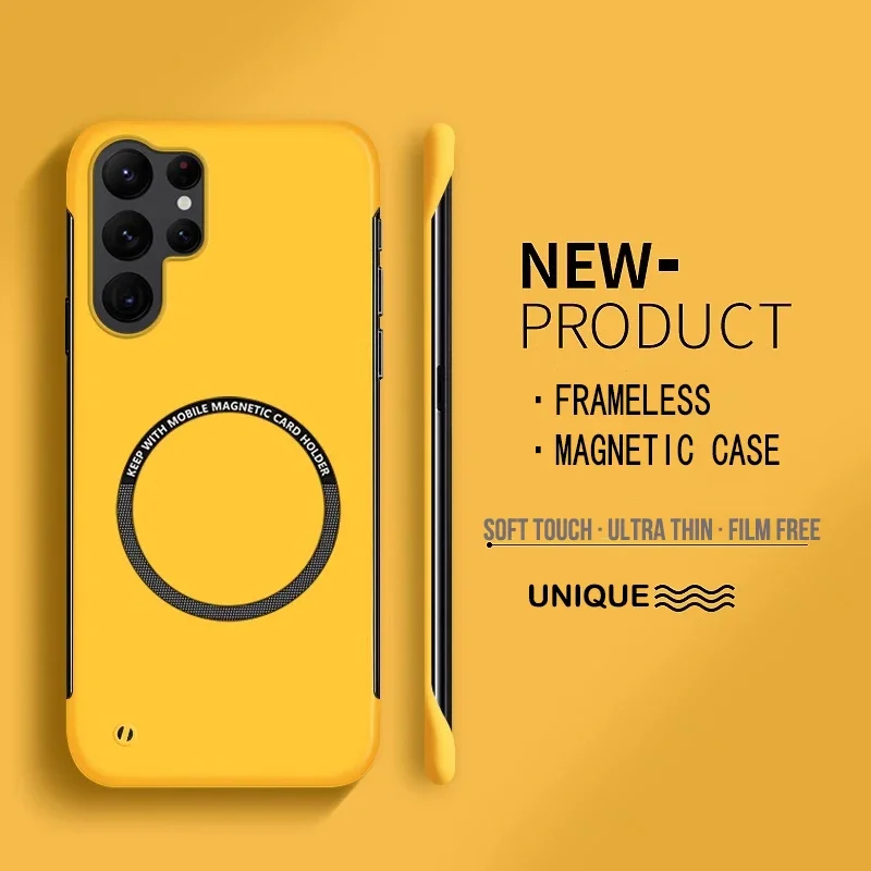 Ultra-Thin Colorful Frameless PC Case with Magsafe Anti-Drop Protection