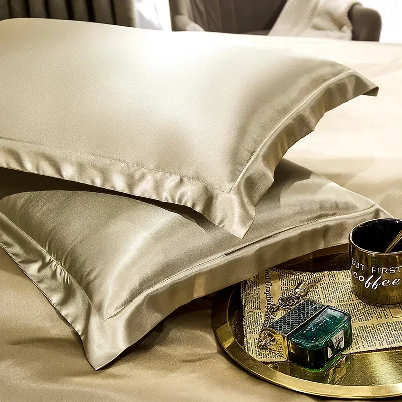 2PCS 100% Pure Silk Pillowcase Cool Real Natural Silk Pillow Covers Double-sided  Mulberry Silk Pillowcase Summer Washable 2