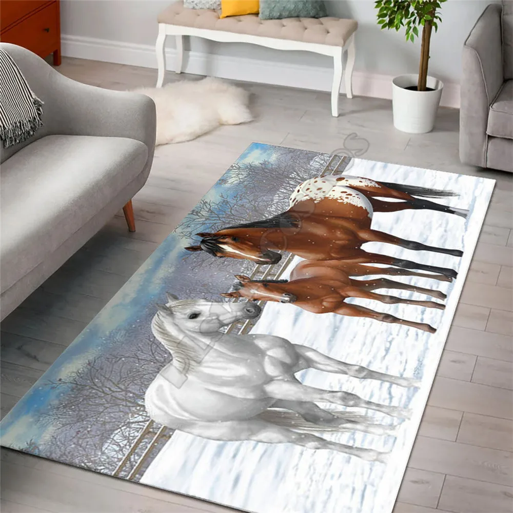 

Love Horse Rectangle Rug 3D All Over Printed Rugs Mat Rugs Anti-slip Carpet Home Decoration 02