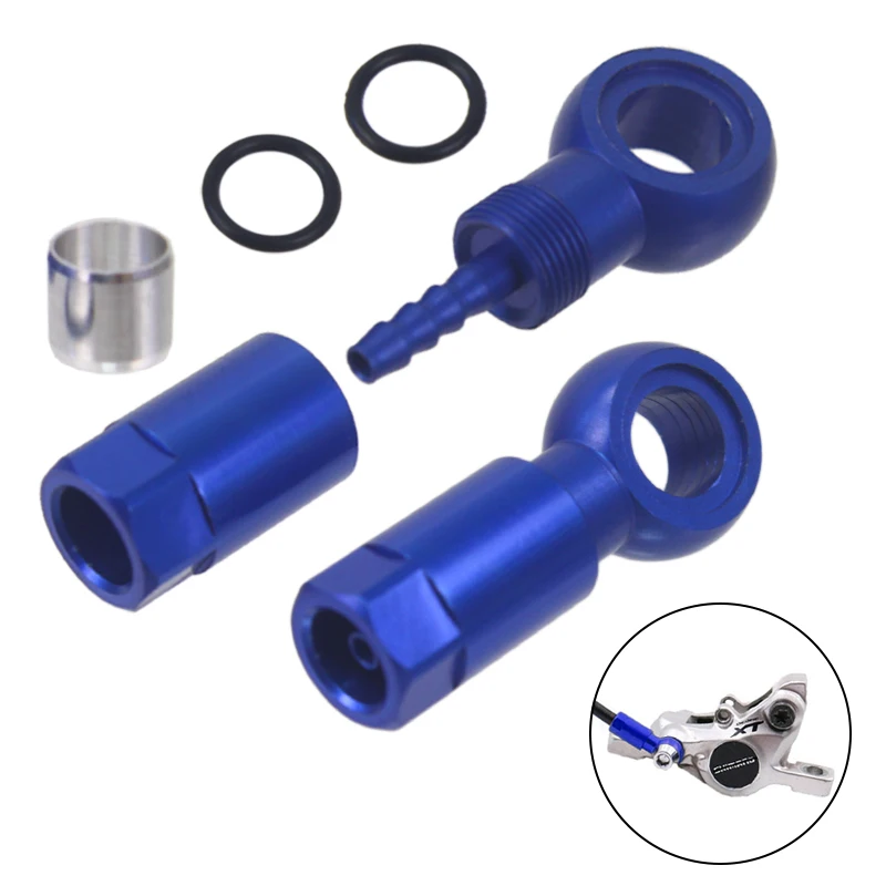 Bicycle Hydraulic Disc Brake Tubing Set Olive Head Connector Five-wire Body BH90 bike brake fitting For SLX XT XTR
