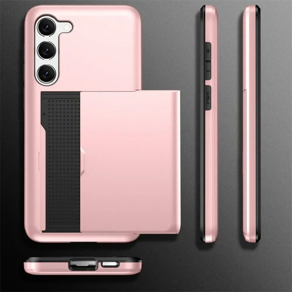 Universal Shockproof Wallet Case with Card Holder Slot - Protective Cover