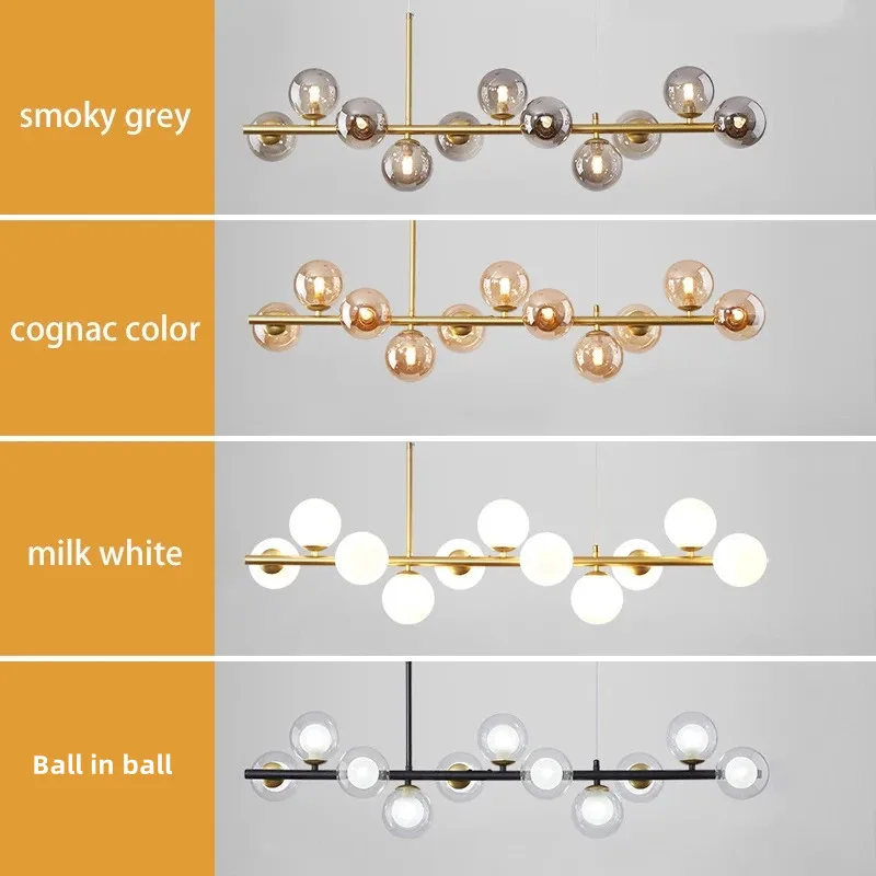 Dalton Modern Multi-Bulb Horizontal Chandelier