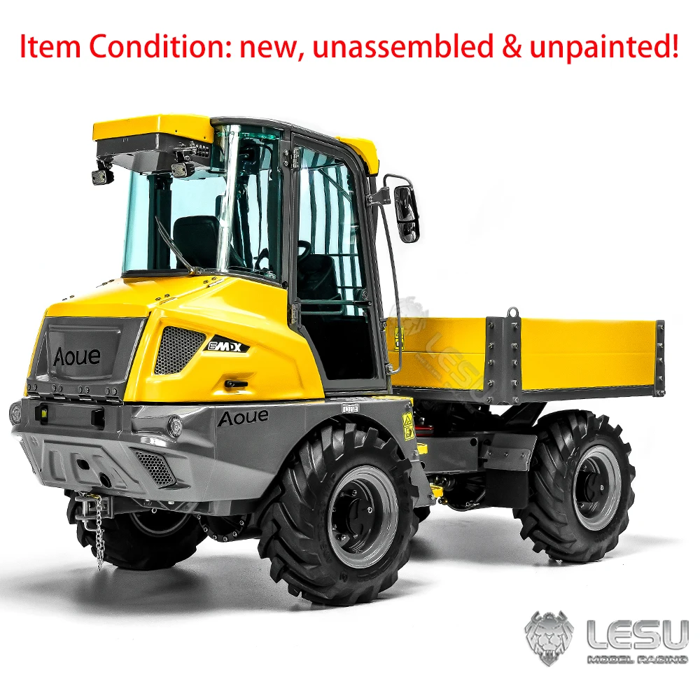 LESU Metal 1/14 KIT RC Hydraulic Dumper Truck 6MDX-B Remote Control Wheel Type Tipper Dump Unassembled Unpainted Model TH23010 3