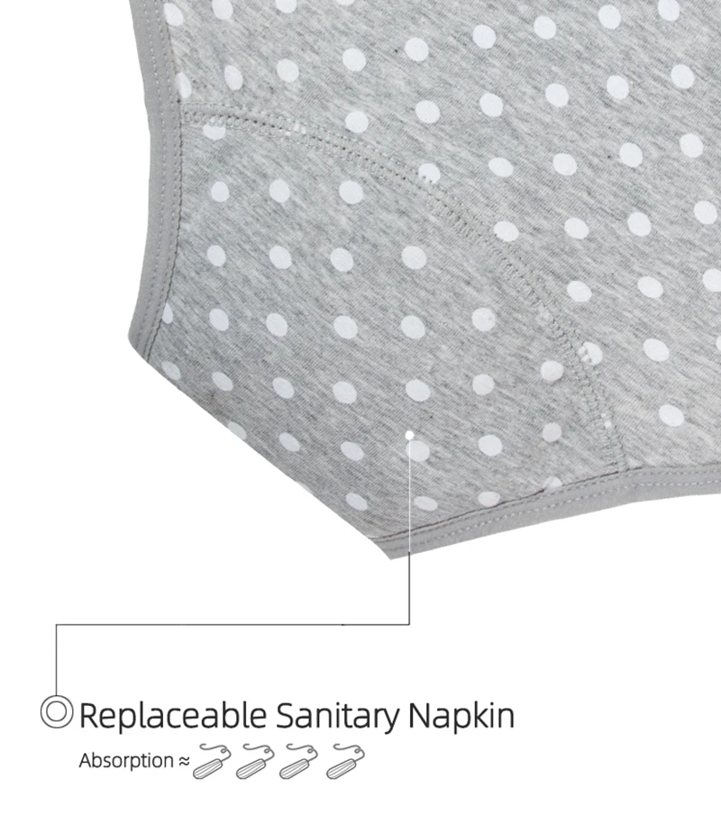 Four-Layer Leak Proof Menstruation Panties Asorbent Undie Soft Stretchy Full Coverage Underwear Sensitive Skin Postpartum