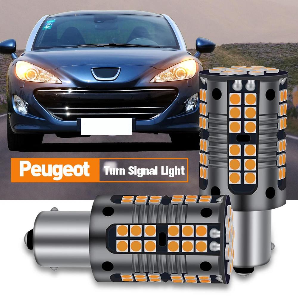 

2x LED Turn Signal Light PY21W BAU15S Canbus For Peugeot 108 2008 206 207 208 3008 301 308 406 50 807 RCZ Bipper Rifter Travelle