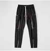 IEFB High Quality Male's Trousers Streetwear Multi Zipper Trend Men's Casual Pants Drawstring Elastic Waist Ankle-length Pants 2