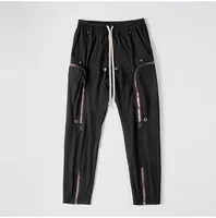IEFB High Quality Male's Trousers Streetwear Multi Zipper Trend Men's Casual Pants Drawstring Elastic Waist Ankle-length Pants 2