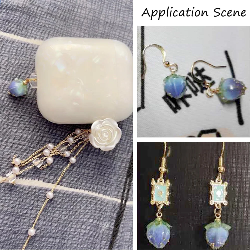 20pcs Bud Flower Pendants Handmade Natural Flower Dried Flower Pendants for jewelry making DIY bracelet necklace earring decor