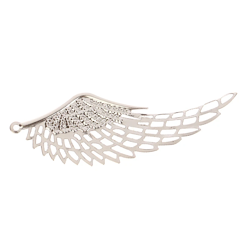 10 Stück filigrane Wraps Engels flügel Anhänger Metall Handwerk für DIY Kopf bedeckung Schmuck machen Accessoires Gold Farbe/Silber/Bronze – Detail 8