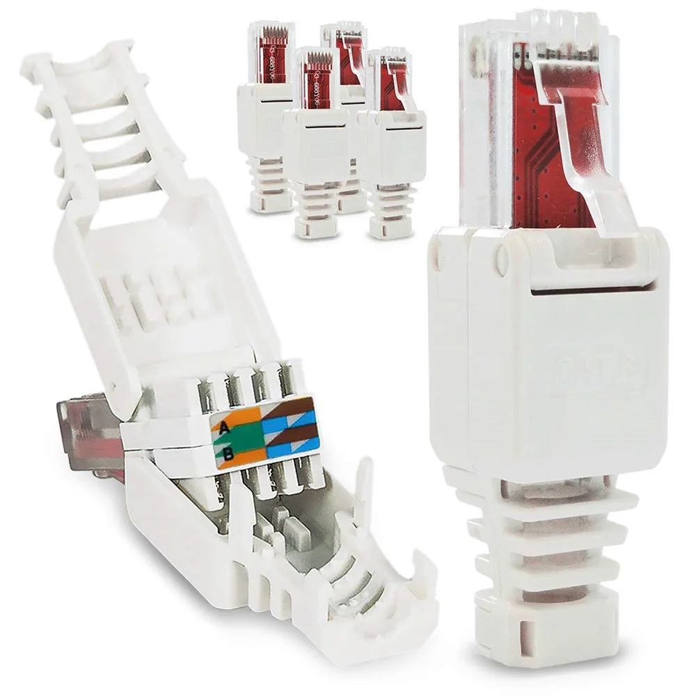 10 шт. разъем RJ45 CAT6 без обжима | Компьютеры и офис