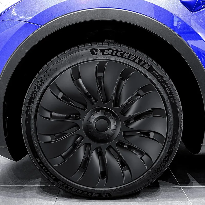 Wheel Hub Caps 4PCS Hub Cap for Tesla Model Y Performance Full Rims Cover 19-Inch Hubcap for Gemini Accessories Wheel Parts wheel hub covers,wheel hub caps