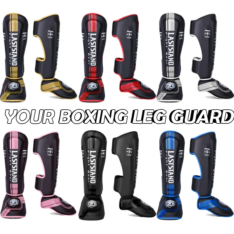 

1 Pair MMA Boxing Shin Guards Ankle Support Adult Men Women Kickboxing Equipment Karate Protectors Sanda Muay Thai Legging Guard