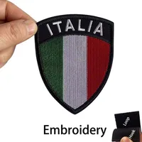 Флаг Италии, эмблема, аппликация для одежды, вышитые нашивки, ИК-светоотражающие итальянские значки на рюкзак, военные тактические наклейки на руку — изображение 6