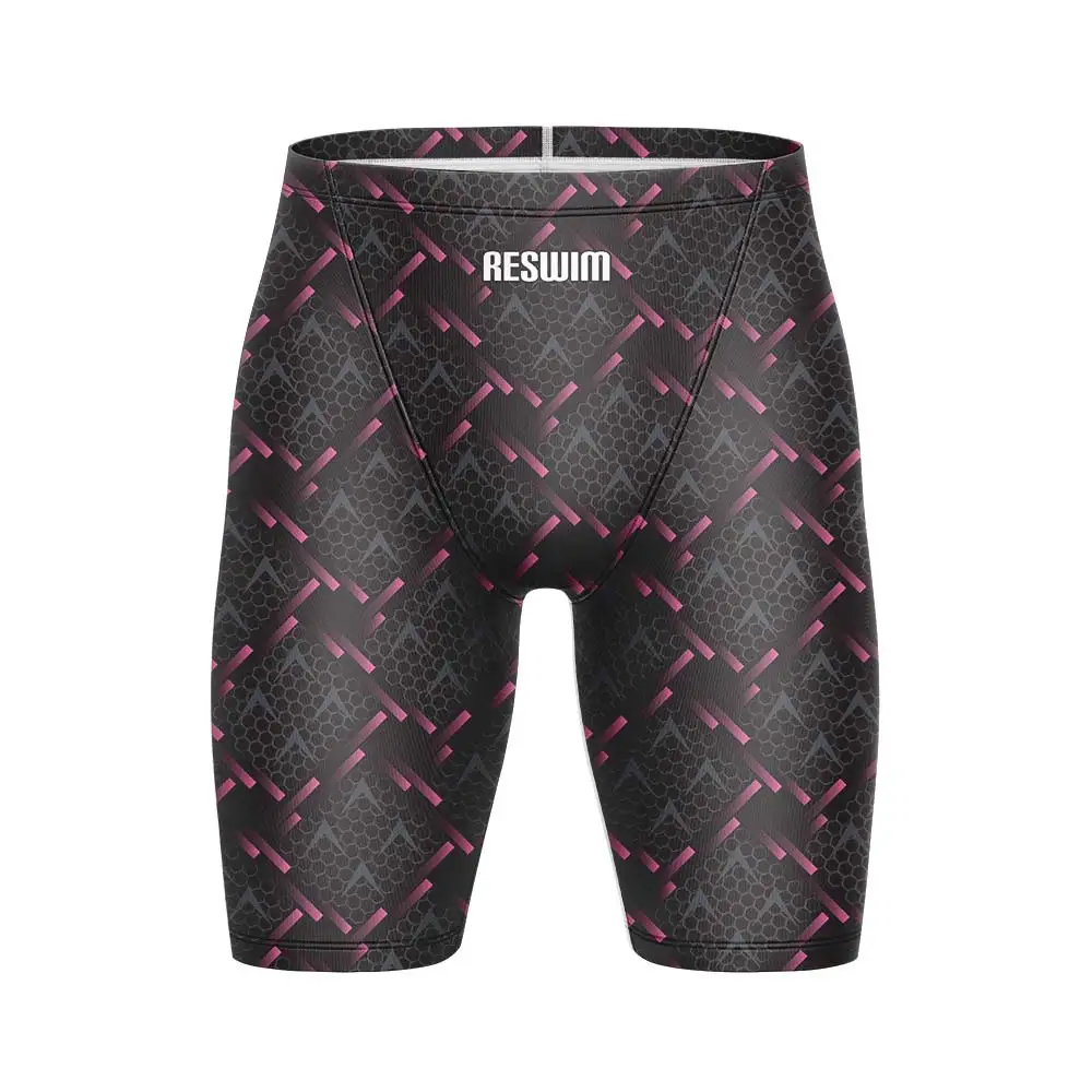 New Men's Swimwear Jammers Tight Surf Shorts Swim Jammer Endurance Athletic Training Swimsuit Short Summer Beach Swimming Trunks