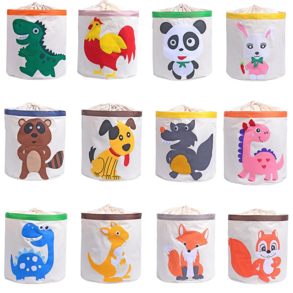 Folding Toy Storage Basket Cartoon Large Capacity Storing Toys