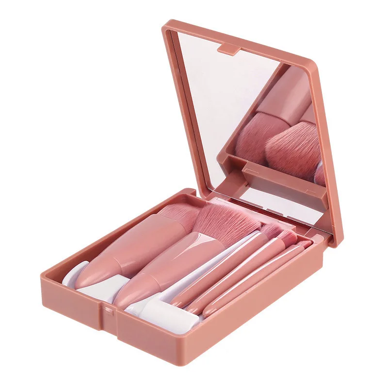 5pcs Soft Fluffy Mirror Makeup Brushes Set For Cosmetics Foundation Blush Powder Eyeshadow Blending Makeup Brush Beauty