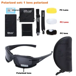 Photochromic Polarized Tactical Outdoor Sunglasses and Goggles Set (1 lens polarized)