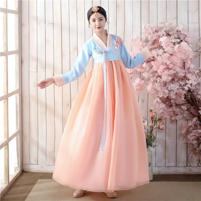 

Korean Hanbok Dress Ancient Traditional Stage Dance Costume Women Asian Clothes Lady Palace Korea Wedding Dance Clothes