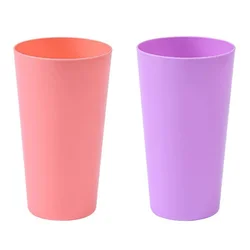 Set of 2 Durable 20oz Reusable Tumblers - Ideal for Parties, Home Bars, and Everyday Use (Pink and Purple)