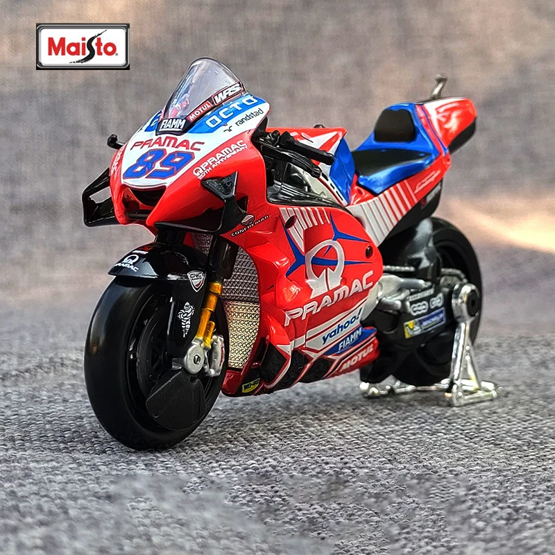 Maisto 1:18 Ducati Desmosedici Gp 2021 Pramac Motorcade Lega Modello Di Moto Ammortizzatori Collezione Auto Giocattolo Regalo Per Bambini