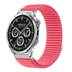 Nylon Smartwatch Strap in Multiple Sizes - Durable and Stylish Wristband - 22mm width (Rose - red)