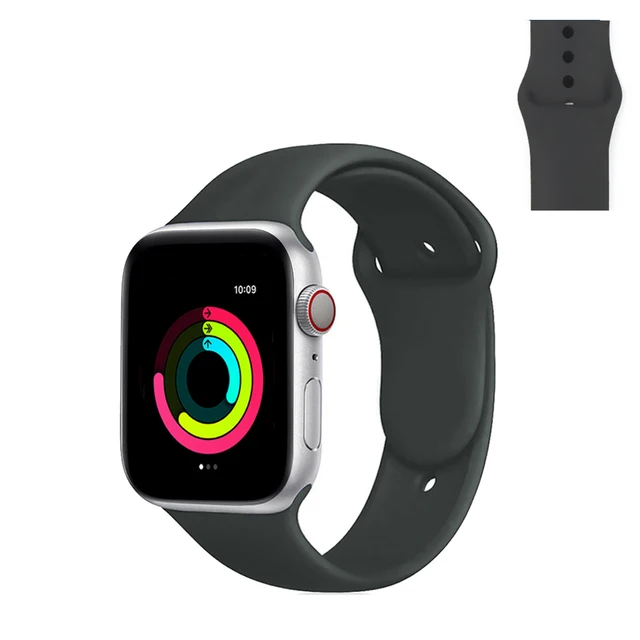 Sport Silicone Strap for Apple Watch Band 45mm 41mm 40mm 38mm Soft Bands Waterproof Wristbands for iWatch Series 7 SE6 5 4 3 2 1 55 New