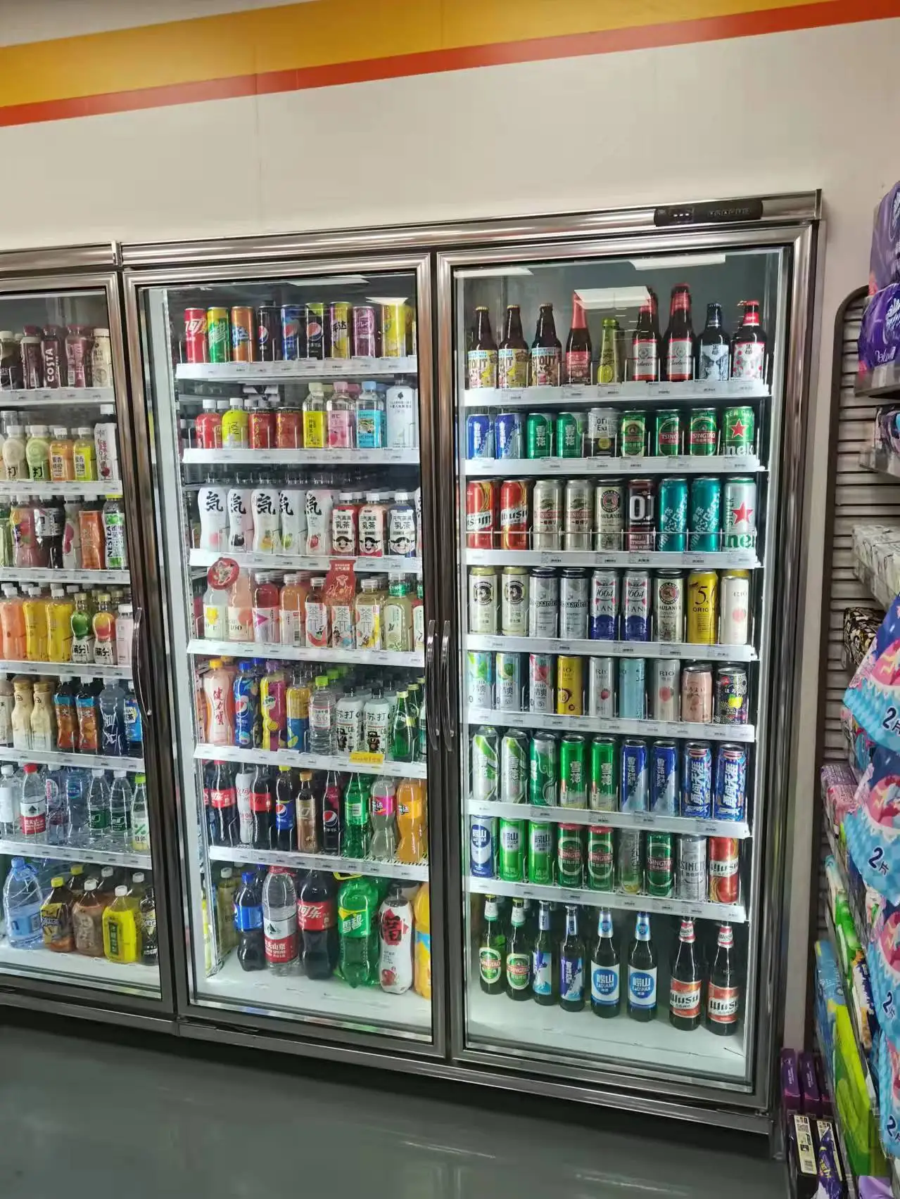 Large Single-Temperature Wine Cooler Glass Door For Bar Bottle Beer Beverage Display Showcase