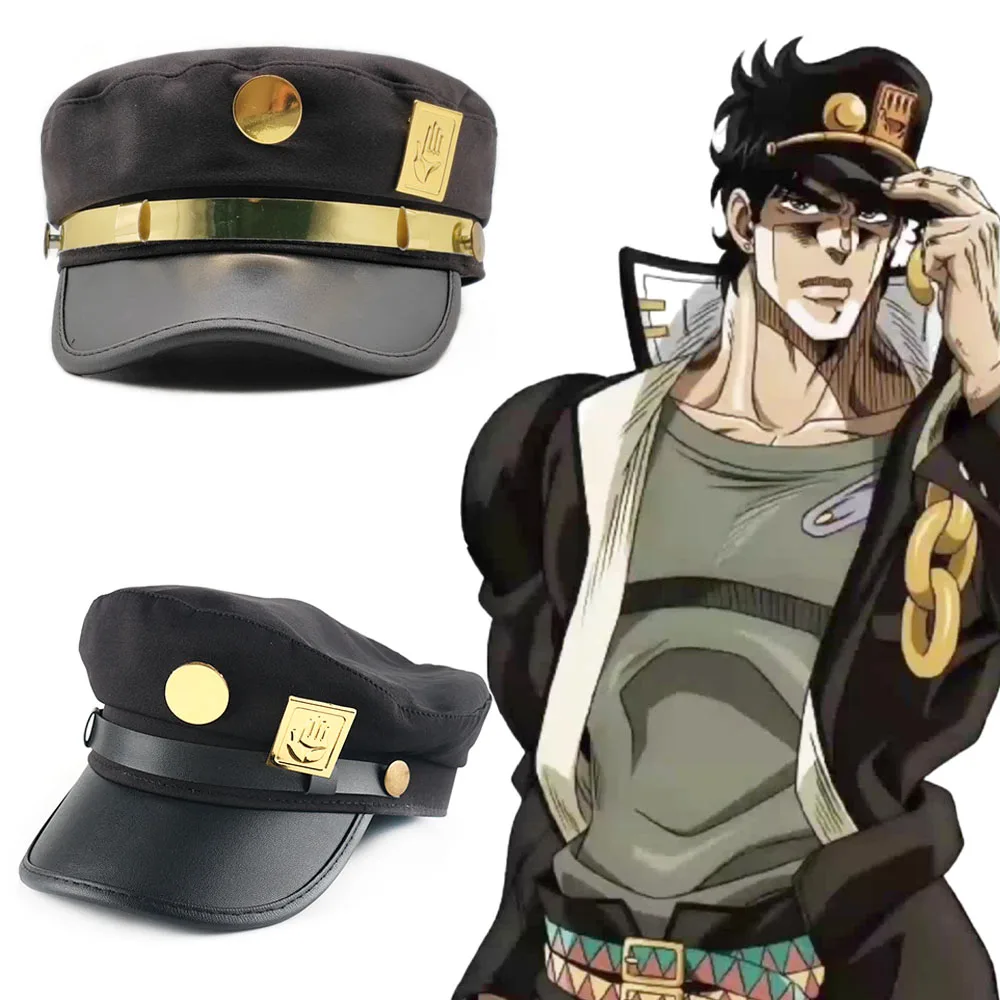 アニメコスプレジョジョの奇妙な冒険帽子フィギュア空条承太郎ネイビー