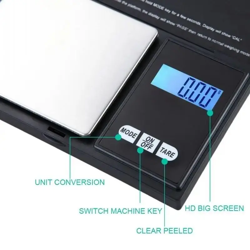 Jewelry Scale Jewelry Scales for Gold Sterling Silver Digital Scale Electronic Scales 100g/200g/300g/500g X 0.01g/0.1g Mini Pocket