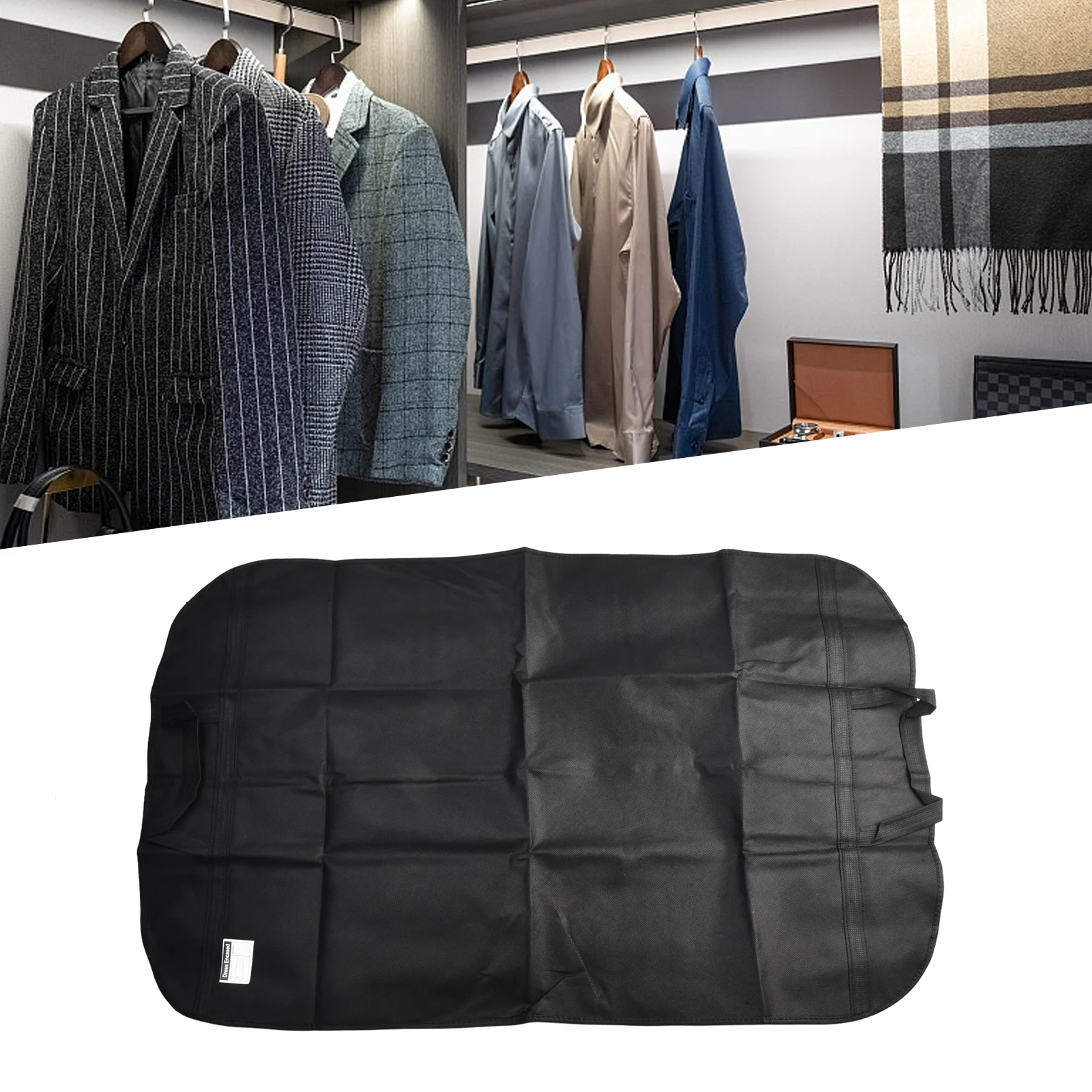 

60x100cm Suit Carrier Garment Bag Clothes Covers With Handles For Travel Breathable Dust Cover Wardrobe Hanging Clothes Storage